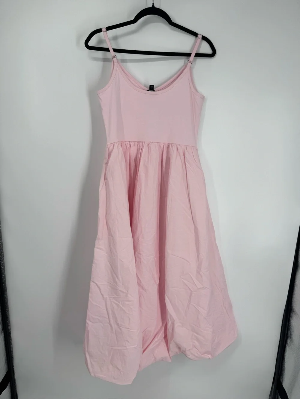 NWT J. Crew Basque-Waist Mixy Dress White Rose V-Neck Midi Pocket Fit & Flare L